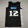 Grizzlie Mike Bibby Basketball Jersey Vancouver Ja Morant Shareef Abdur-Rahim Bryant Reeves Zielony czarny biały rozmiar S-XXL