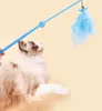 Cat Feather Bell Teaser Wand Pet Play Practice Interactive Toy Onweerstaanbare Cat Flirt Pole Duurzaam voor interactief spelen