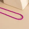 Catene Ailodo Hiphop Perline di rame Collana a catena per donna Uomo 8 colori Collare minimalista per feste Gioielli di moda Regalo di Natale