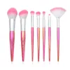 Borstar 10 bit makeup borstar Ställ in privat etikett Eyeshadow Brush Borr avsmalnande droppmönster Mask för Face Women Edge Brush Partihandel