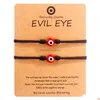 Charm Armbanden Pinky Promise Evil Blue Eye Geweven Papieren Kaart Armband Vrouwen Verstelbare Lucky Rode Draad Femme Mode-sieraden Drop de Dhlzq