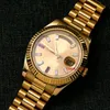 New II Watch 41 мм 218238 Алмаз и рубиновый циферблат Движение с желтым золотом.