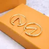 Designer Luxury Fashion 18K Gold Hoop Earrings lady Women Party Ear Studs Wedding Lovers Gift Engagement Jewelry L With Box