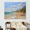 Mooie canvas muurkunst Dream Beach Modern impressionistisch landschap Handgemaakt kunstwerk voor kantoormuur