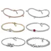 Bracelet à breloques suspendues en argent sterling 925 Stream Star Bracelets simples et doubles pleins de perçage Bracelets de tennis Modèle de mode Livraison gratuite