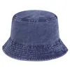 Chapeaux à large bord New Folded Fisherman's Washing denim Mode unisexe Bob Hip Hop Hommes Panama Femmes Bucket Sun Hat Gorros G230603