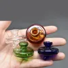 Venta al por mayor colorido grande 35mm OD Universal UFO Glass Bubble Carb Cap para 2mm 3mm 4mm 5mm grueso doble cuarzo Banger Nail agua vidrio aceite