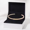 18k Rose Gold Cuff Open Bangle för Pandora Signature I-D Armband Set Designer Jewelry for Women Girl Girl Gift-armband med Original Box Factory Wholesale