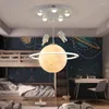 Candeeiros pendentes Astronauta R lustre candeeiro quarto de criança quarto de menino desenho animado personalidade criativa planeta