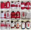 C2604 Mens Vintage 9 Gordie Howe Хоккейные майки 75th 1991 г. сшитый джерси C Patch Home Red Classic M-XXXL