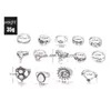 Cluster Ringe Stein Stapeln Krone Mond Blatt Blume Tropfen Midi Knuckle Ring Set Frauen Modeschmuck Will und Sandy Lieferung Dhhjy