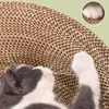 Grattoirs pour meubles de chat Planche à gratter ondulée non pelucheuse Tampons à gratter ronds ovales pour aiguiser les ongles Outil Lit Juguetes Para Gatos 230606