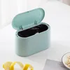 WATEN BINS MINI DESKTOP TRASH CAN PUSH-OPEN LID二重層家庭用寝室シンプルなプッシュオープン蓋デスクトップゴミ缶230605