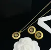 New design Pendant Women's Earring copper 18K gold plating Ladies necklace Designer Jewelry VER-E0111w