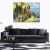 Campagne paysage toile Art Belagio soleil à la main peinture à l'huile impressionniste moderne décor à la maison