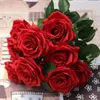 Fleurs décoratives Rose Artificielle Bouquet De Soie 10 Grosse Tête 11 Couleur Faux Pour La Maison De Mariage Décoration Intérieure