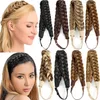Headwear Hair Accessories Synthetic Braided Headbands Fake Plaited Band Braiding Extension Hairpiece for Women Girls 230605