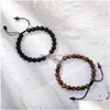 Kościa 2PCS Kreatywny magnes Przyciągnij parę urok Braceletów Dobre przyjaciele kochanek 8 mm naturalny kamień koraliki ręcznie robione lina wo dhycz