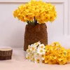 Fleurs décoratives 6 pièces/Bouquet fleur artificielle jonquille narcisse Bouquet décoration de la maison faux bureau mariage