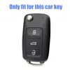 Ключ автомобиля для VW Golf Jetta Polo для Skoda yeti Suparb Rapid Octavia для сиденья Леон Ибиза 3 кнопка кнопки силиконовой крышки ключа