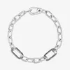 925 STERLING Silver Me Bağlantı Zinciri Bilezik Pandora El Zinciri Partisi Mücevher Tasarımcı Kadınlar İçin Bilezikler Erkekler Kız Arkadaş Hediye Çift Bilezik Orijinal Kutu ile