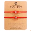 أساور سحر Pinky Promise Evil Blue Eye Paper Card Bracelet Women Women Lucky Red Red String Femme Fashion Jewelry Drop de Dhlzq