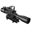 VOMZ 3-9X40 tactische Optische zicht red dot Laser set airsoft accessoires Met verhoogde basis Spotting scope voor geweer jacht
