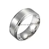 Band Rings Stainless Steel Matte Ring Simple Gold Women Mens Fashion Jewelry Will And Sandy 080534 Drop Delivery Dhdh9