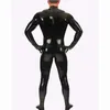 Herrkroppsformar 4st/set Wetlook Pvc Men bodysuit fitnesskläder kroppsbyggande kläder kropp shaper full coat zentai tights catsuit shapewear 230606