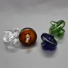 Wholesale Colorful Big 35mm OD Universal UFO Glass Bubble Carb Cap for 2mm 3mm 4mm 5mm Thick Double Quartz Banger Nail water Glass oil