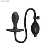 Silicone Inflatable Air Pump Butt Plug With Steel Ball Expansion Vagina Anal Dildo Anus Dilator Adult Sex Toys for Women Men Gay L230518