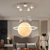 Candeeiros pendentes Astronauta R lustre candeeiro quarto de criança quarto de menino desenho animado personalidade criativa planeta