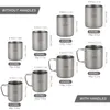 Camp Kitchen Tomshoo 220 350 450 600ml Double Layer Water Cup Coffee Tea Mug for Home Outdoor Camping Hiking Backpacking Picnic 230605