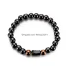 Braccialetto di ematite magnetica nera con perline Terapia Bracciali sani Braccialetti da donna Braccialetti Gioielli di moda Will And Sandy 320288 Dr Dhmnc