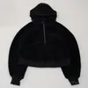 Tüp Kadın Fitness Sıradan Hoody Coats Pamuk Giyim Kapşonlu Uzun Kollu Açık Mekan Egzersiz Hoodie Yarım Zip Pullover Sweatshirt Egzersiz