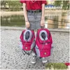 Dog Carrier Portable Pet Cat Backpack Breathable Travel Dstring Bag Holiday Home Bags Drop Delivery Garden Supplies Dhlwo