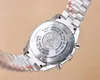 Ny Luxury Sport Mens Watch Swiss VK Quartz Chronograph Movement Sapphire Crystal Luminous Water Resistant Wristwatch Rostfritt stål
