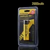 100% original Nitecore NL186 18650 Litiumbatteri 2600mAh 3.7V Li-ion uppladdningsbara batterier för strålkastarlampan LED-ljus vs NL1826