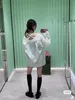 Kvinnor BLOUSES -skjortor Designer Spring/Summer New Fashion Style Versatile Strap Cross White Long Sleeve Shirt UXLK