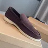 Italië Ontwerp Zomer Lopen Suède Loafers Schoenen Mannen Hand Gestikte Gladde LP Jogging Slip-on LoroPiana Comfort Feestjurk Casual Wandelen EU36-46