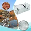 Fishing Accessories Foldable Cage Net Fish Carp Bait Shrimp Basket Crayfish Lobsters Catcher Tank Trap Mesh Network 230606