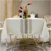 Toalha de mesa Toalha de mesa à prova d'água bordada folha com franja cozinha jantar festa feriado sem rugas capa de mesa 230605