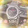 Sub Dials Work или Die Mens Mens Watch One Then Three Eye Designer Designer Clock из нержавеющей стали резиновый ремешок Кварцевый календарь Деловые повседневные классические подарки на наручные часы.