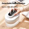 Humidifiers 1L Large Capacity Air Humidifier Dual Spray 2000mAh USB Rechargeable Wireless Ultrasonic Aroma Diffuser Color Light Fogger