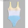 Två byxor Nya kvinnors badkläder Sexig One Piece Baddräkt ärmlös 3D -tryckning Bikini Beach Surf Clothing Beachwear Female Bathing Suit T230606