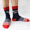 Trump 2024 Socks Party bevorzugt Präsidentin Maga Trump Briefstrümpfe gestreifte Stars US -Flaggen Sportsocken