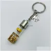 Keychains Lanyards Wishing Bottle Eternal Flower Keychain Student Pendant Backpack Car Key Accessories Couple Gift Drop Delivery Fa Dh6Dp