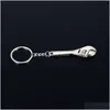 Nyckelringar Metalwrench Ring Mini Monkey Wrench Keychain Holder Hand Tool Fashion Jewelry Handväska hänger Drop Delivery Dhest