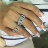 Vecalon Luxury Hiphop Ring 925 sterling silver Pave AAAAA Cz Stone Statement Fedi nuziali per donna uomo Croce gioielli