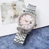 Vente chaude dames haut de gamme montre automatique mécanique anneau de forage en acier inoxydable rose coquille cadran mode tempérament femmes machine 3 J230606